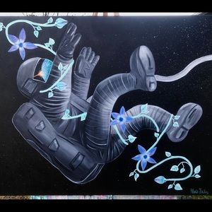 Original Astronaut Wall Art, 24in x 30in canvas